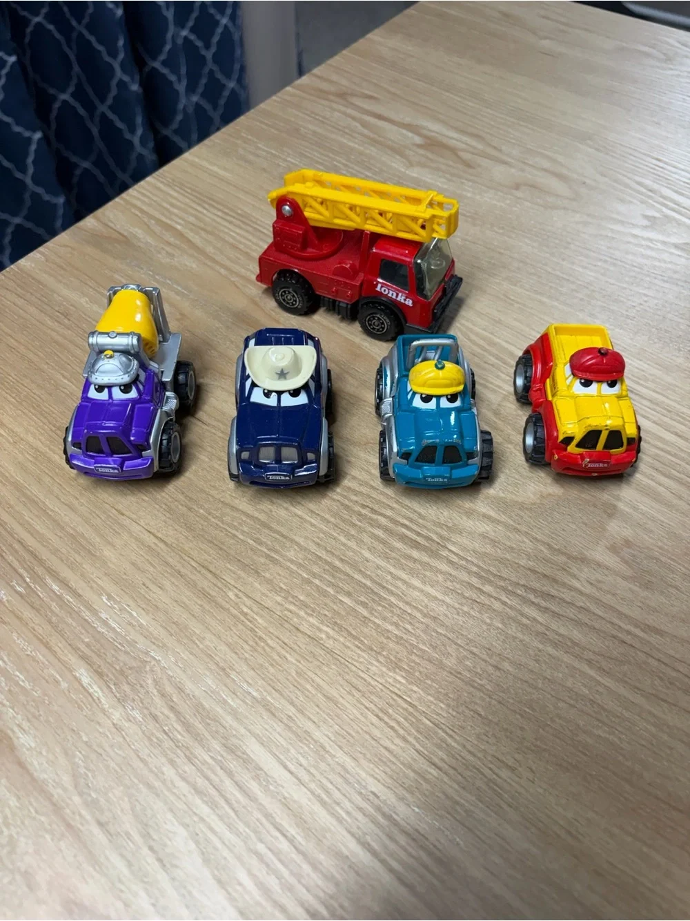 Tonka plastic fire truck and Lil chuck and friends